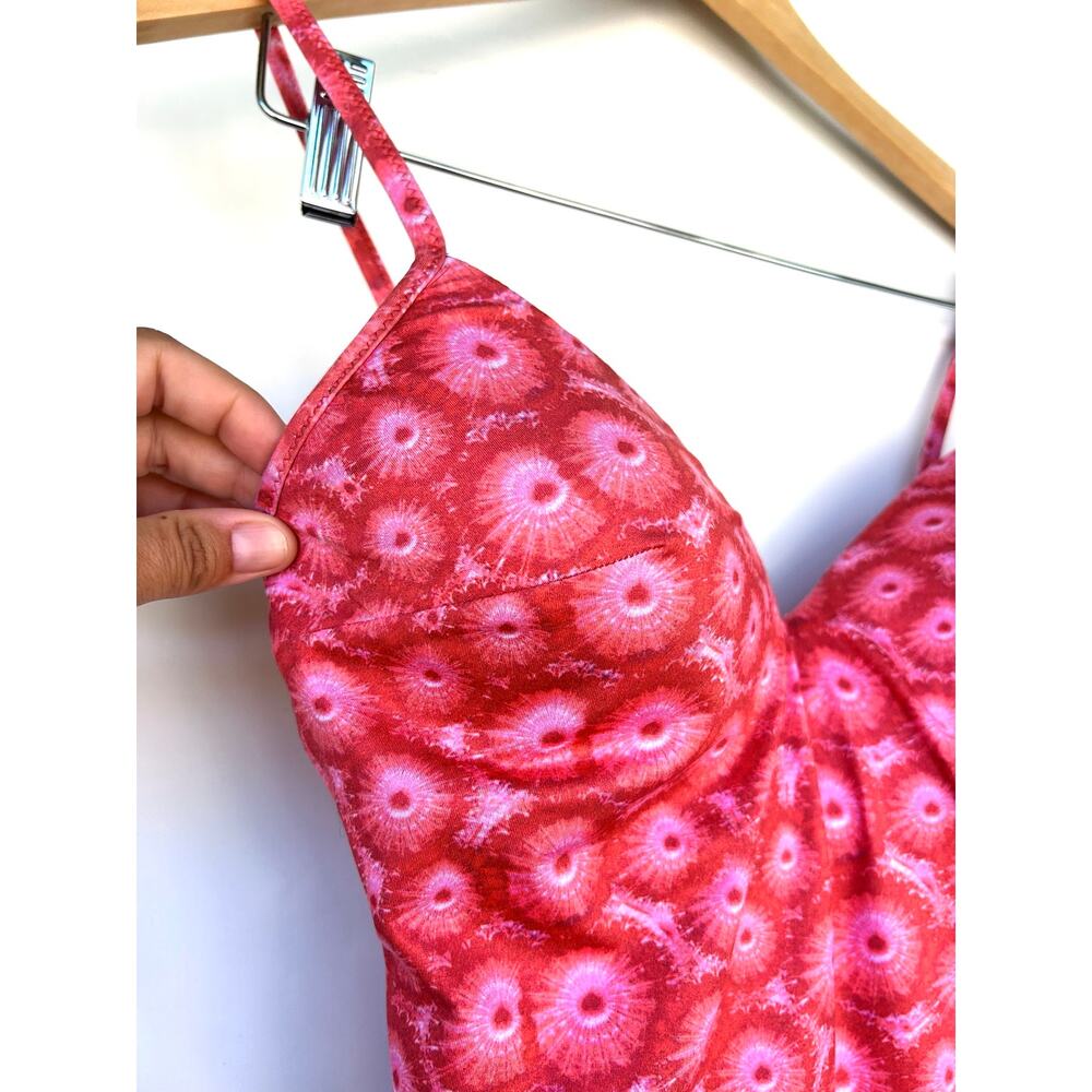 La Perla One Piece Bathing Suit Cups Swimsuit Pink Floral Cheeky Low Back 10 - Picture 6 of 8
